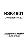 RSK4801 - Tutorial Letters 201 (Merged) (2015-2021) (Questions&Answers)