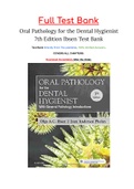 Oral Pathology for the Dental Hygienist 7th Edition Ibsen Test Bank ISBN : 9780323400626