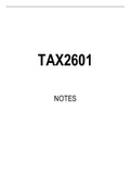 TAX2601 Summarised Study Notes