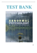 Test Bank for Abnormal Psychology An Integrative Approach 6th Edition Part 1 by Barlow