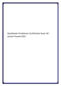 Quickbooks ProAdvisor Certification Exam All section Passed 2021