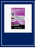 Current Diagnosis and Treatment Obstetrics and Gynecology 12th Edition Alan Test Bank
