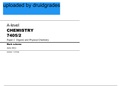 A-level CHEMISTRY 7405&sol;2 Paper 2 Organic and Physical Chemistry Mark scheme June 2021 Version&colon; 1&period;0 Final