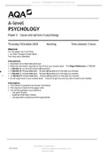 AQA A LEVEL PSYCHOLOGY PAPER 3 QP