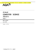 AQA A LEVEL COMPUTER SCIENCE PAPER 1 MS 2020.