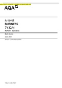 AQA A LEVEL BUSINESS PAPER 1 MS 2020