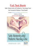 Safe Maternity & Pediatric Nursing Care 1st Linnard-Palmer Test Bank ISBN :9780803624948