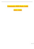 Community HESI Study Guide 2021 &sol; 2022 &vert; Community Health HESI - Graded A&plus;