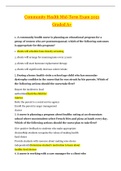 Community Health Mid-Term Exam 2021 &vert; Community Health Mid-Term Exam - Graded A
