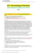 ATI Gerontology Final Quiz 2020