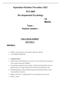 Exam (elaborations) Developmental Psychology PYC4805 (PYC4805) 