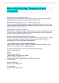 Maternity Nursing&colon; Pregnancy and childbirth practice questions and answers latest 2022 update&lpar;100&percnt; VERIFIED QUESTIONS AND ANSWERS&rpar;