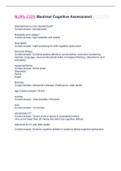 NURS 2320 Montreal Cognitive Assessment latest 2021 with complete solution