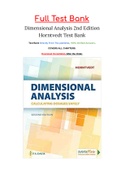 Dimensional Analysis 2nd Edition Horntvedt Test Bank ISBN: 9780803661899