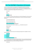 SEJPME - Pre-Test SEJPME II Questions & Answers Latest 2020&sol;21&period; All Answers 100&percnt; Correct Graded A
