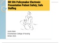 Exam (elaborations) NR 506 Policymaker Electronic Presentation Patient Safety; Safe Staffing 
