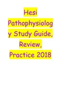 Hesi Pathophysiology Study Guide&comma; Review&comma; Practice 2018
