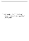 TEST BANK LEWIS'S MEDICAL SURGICAL NURSING (11TH EDITION BY HARDING).
