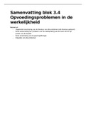 Samenvatting alle werkgroepen Opvoedingsproblemen in de Werkelijkheid