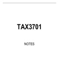 TAX3701 Summarised Study Notes 