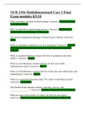 NUR 2356 Multidimensional Care 1 Final Exam modules 8&comma;9&comma;10