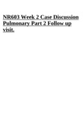 NR603 Week 2 Case Discussion Pulmonary Part 2 Follow up visit