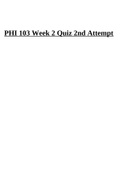 PHI 103 Week 2 Quiz 2nd Attempt.