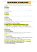 Exam (elaborations) NR 509 Week 1 Study Guide 