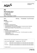 A-LEVEL PSYCHOLOGY PAPER 2 &ndash; 7182&sol;2