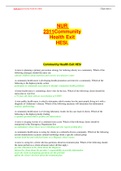 NUR 2311 Community Health Exit HESI LATEST