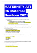MATERNITY ATI RN Maternal Newborn 2021