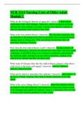 NUR 2214 Nursing Care of Older Adult Module 2 (Latest  Updated)