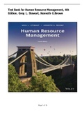 Test Bank for Human Resource Management, 4th Edition