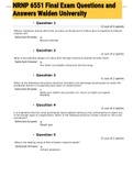 NRNP 6551 Final Exam Questions and Answers Walden University (NR6551) 