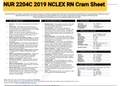  NUR 2204C 2019 NCLEX RN Cram Sheet 