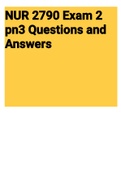  NUR 2790 Exam2 pn3 Questions and Answers 