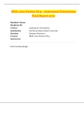BIOL 1610 Section OL4 Anatomical Orientations Final Report_2021 | Anatomical Orientations Final Report_PASSED