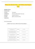 BIOL 1610 Section OL4 Lab Safety Final Report&lowbar;2021 &vert; Lab Safety Final Report - Passed
