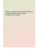 Stanhope: Foundations for Population Health in Community/Public Health Nursing, 5th Edition TEST BANK.