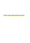 ECO401-Final Term-Notes 2021-2022&vert;Fully summarize&vert;Easy to understand&vert;