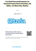 Test Bank Pharmacotherapeutics for Advanced Practice Nurse Prescribers&comma; 5th Edition 2021 Latest Update