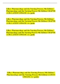 Lilley&colon; Pharmacology and the Nursing Process&comma; 9th Edition &sol; Pharmacology and the Nursing Process 9th Edition CHAPTR &lpar;1-58&rpar; LATEST UPDATE &lpar;A&plus; guide