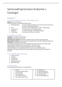 Samenvatting Humane Anatomie &plus; Humane Fysiologie&comma; HU Docent Biologie