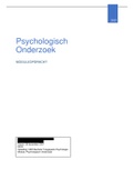 Psychologisch Onderzoek &lpar;Cijfer 8&excl;&rpar; NCOI Toegepaste Psychologie