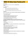 Exam &lpar;elaborations&rpar; NURS 101 Nclex-Exam Practice p164 