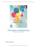 Summary Principles of Marketing, Global Edition, ISBN: 9781292341132 International Business