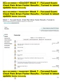 RELG 6512WEEK 7 TRANSCRIPT Week 7 - Focused Exam: Chest Pain Brian Foster Results | Turned In latest update Walden University