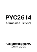 PYC2614 - Tutorial Letters 201 (Merged) (2018-2021) (Questions&Answers)