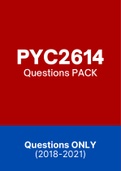 PYC2614 - Exam Questions PACK (2018-2020)