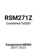 RSM271Z - Tutorial Letters 201 (Merged) (2017-2021) (Questions&Answers)
